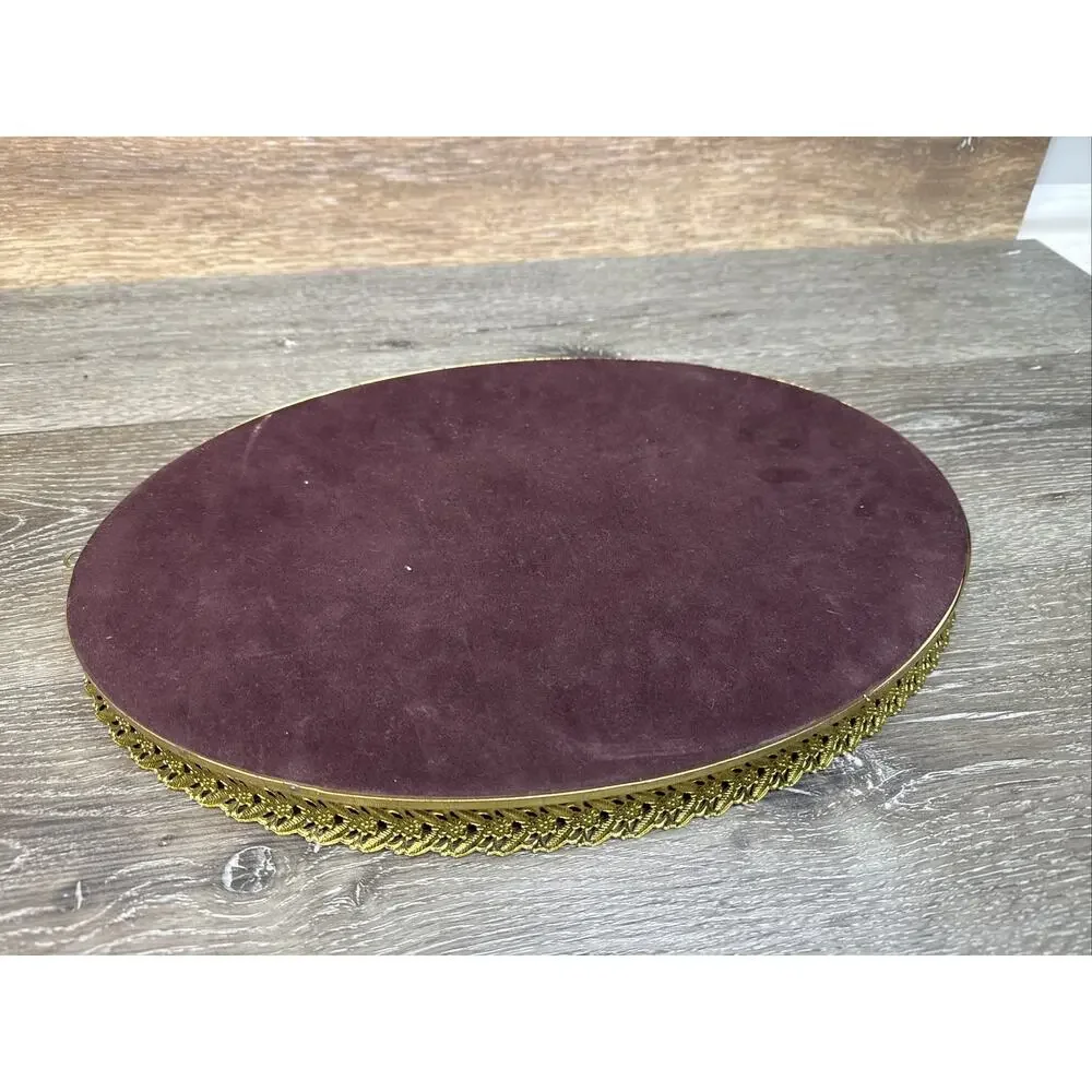 Vintage Vanity Tray Gold Filigree Ornate Hollywood Regency 16x11”